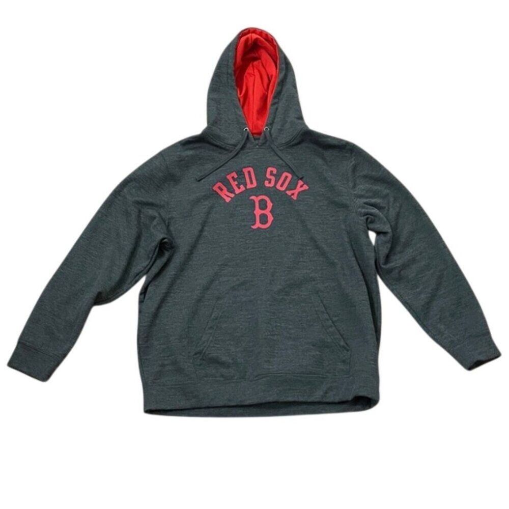 Fanatics Grey Boston Red Sox Heather Grey Hoodie Mens Size 2XL